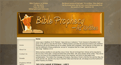 Desktop Screenshot of bibleprophecyaswritten.com
