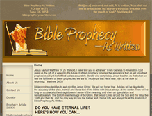 Tablet Screenshot of bibleprophecyaswritten.com